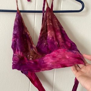 tie dye strappy halter top